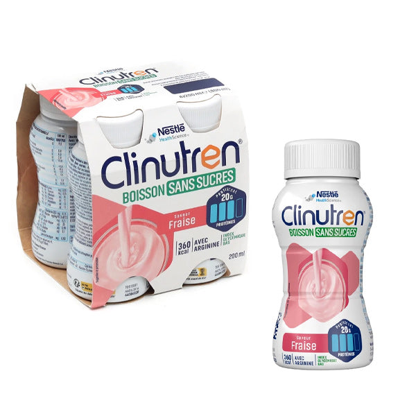 Clinutren sans sucre (4x200 ml): 20G Protéine, 360 kcal, Vitamines et Minéraux