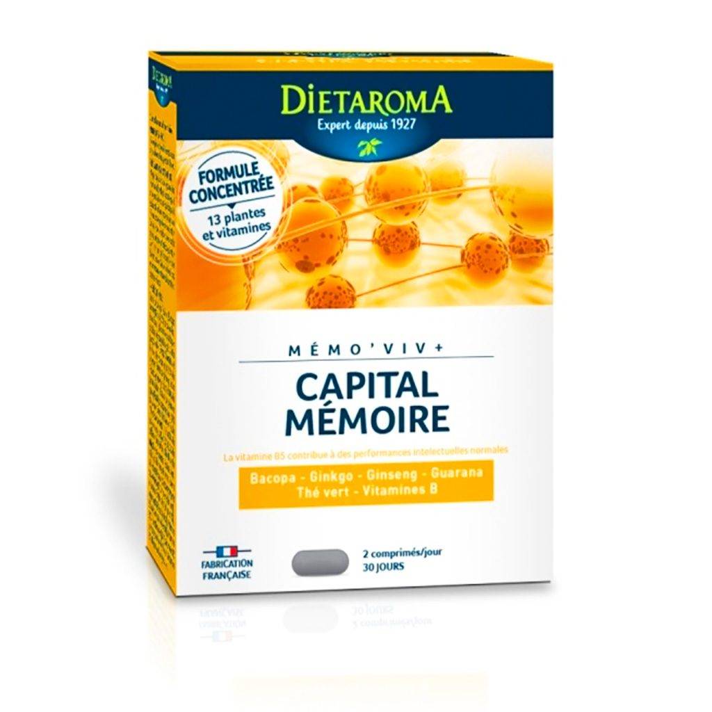 DIETAROMA MEMO'VIV Capital Mémoire Boite 60 Comprimés