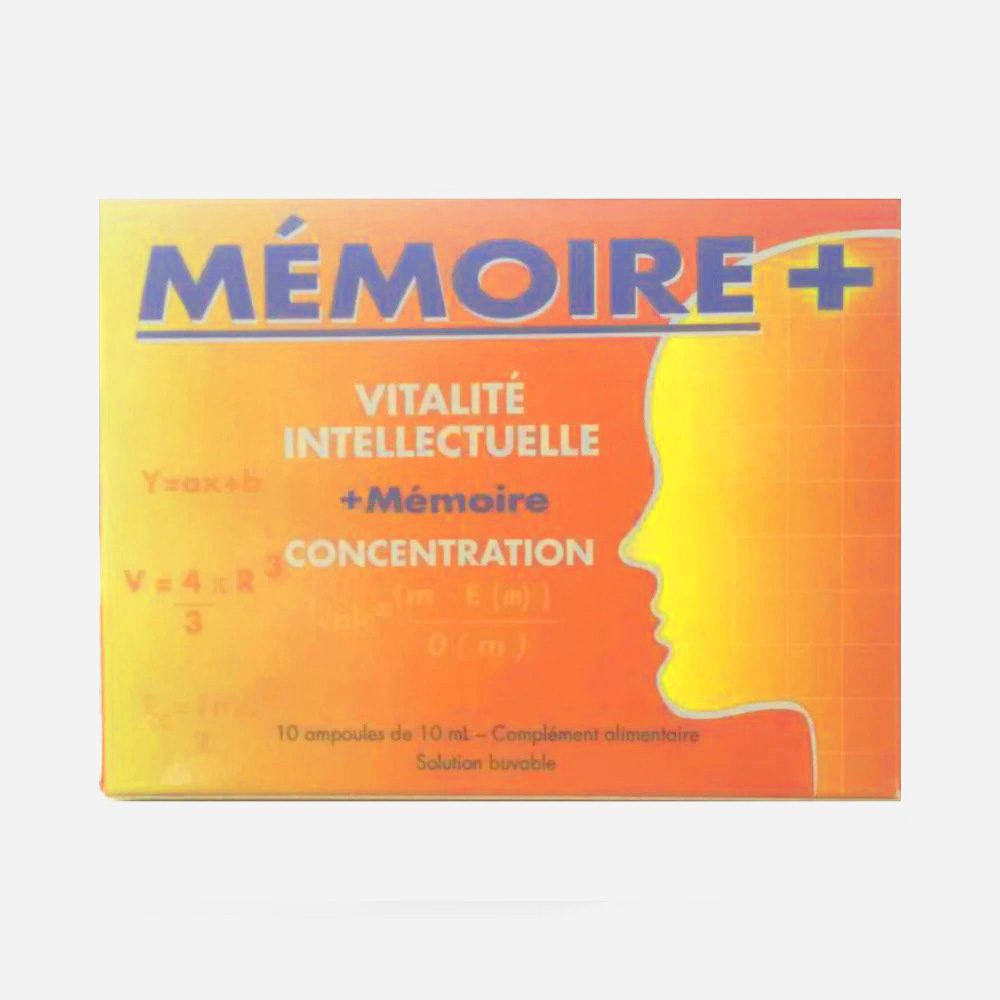 MÉMOIRE PLUS - Boîte de 10 Ampoules Buvables