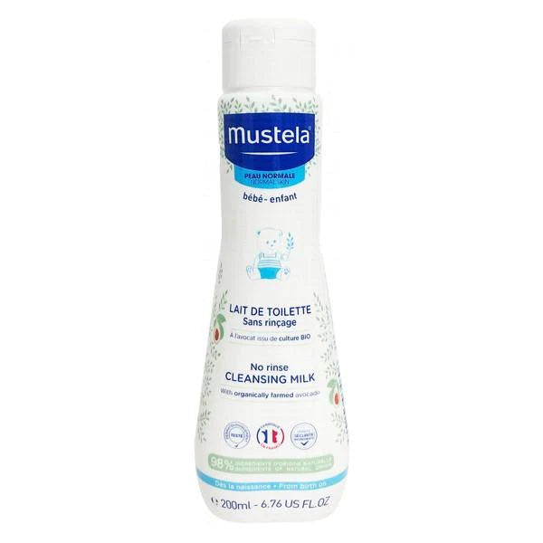 MUSTELA PEAU NORMALE LAIT DE TOILETTE SANS RINCAGE A L'AVOCAT 200ML