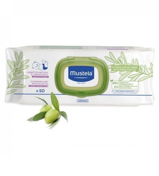 MUSTELA LINGETTES NETTOYANTES A L'HUILE D'OLIVE B50