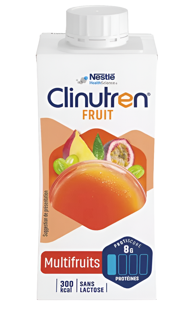 Clinutren Fruit : 8G Protéines, 300 Kcal, vitamines et minéraux