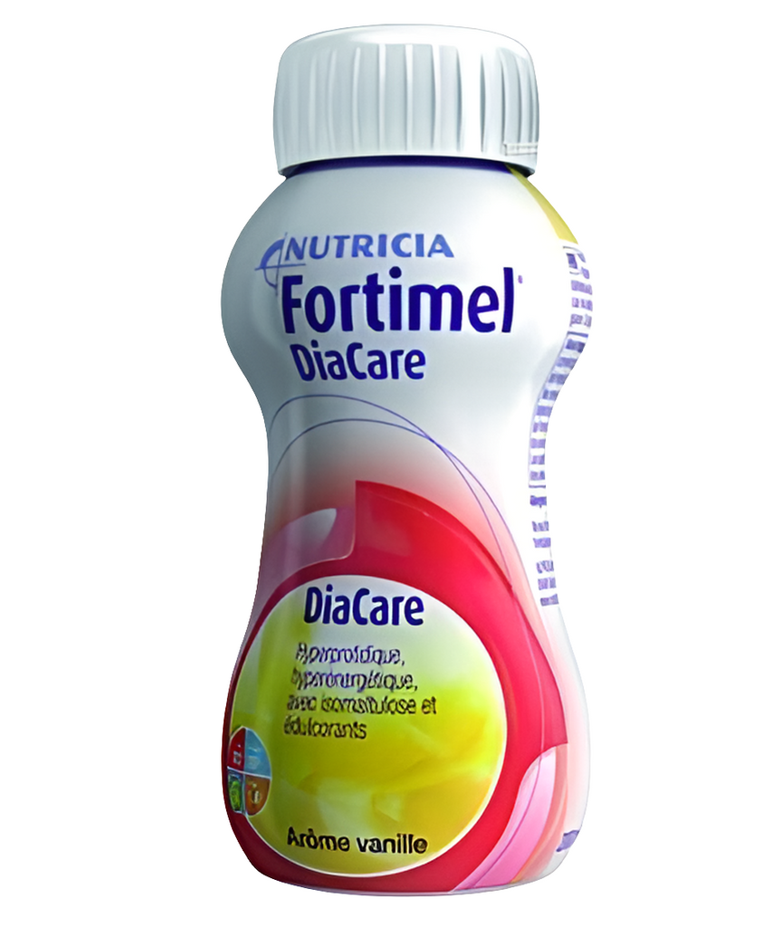 Fortimel Diacare : 19,6g Protéine, 302 kcal, 1,4g Fibres