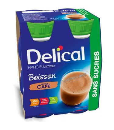 Délical Sans Sucre: 20G de protéine, 300 kcal, 7G de fibre (1 x 200ml)